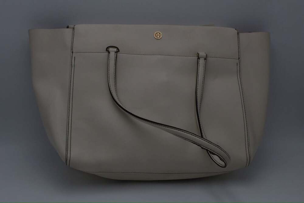 Tory Burch Parker Leather Tote Bag Off White